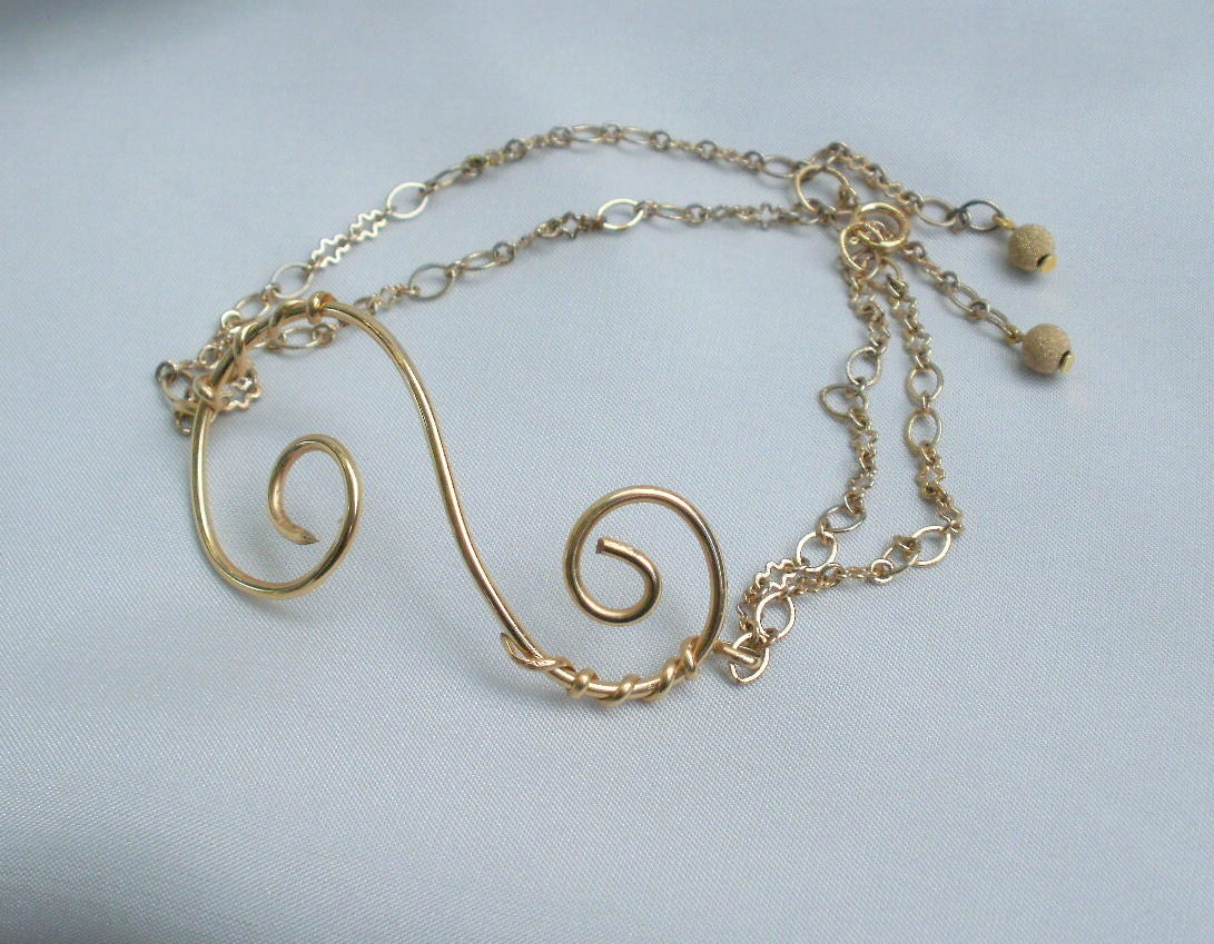 Golden Swirl Braclet - 14K Gold-filled