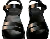 Black Hammer Leather Sandals
