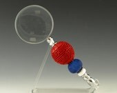 Magnifying Glass, Housewares, Home and Living, Office, OOAK, Desk Accessory - Red, White and Blue