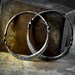 sterling silver hoop earrings with a twist   large hammered sterling hoops