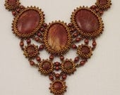 Amur Maple Cherry Creek Jasper Beadwoven Necklace