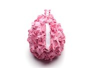 Vintage Style Cosmetic Bag out of Bathing Cap  - Pastel Pink - Multi floral