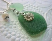 Sea Glass Necklace: Sea Foam Beach Seaglass Jewelry