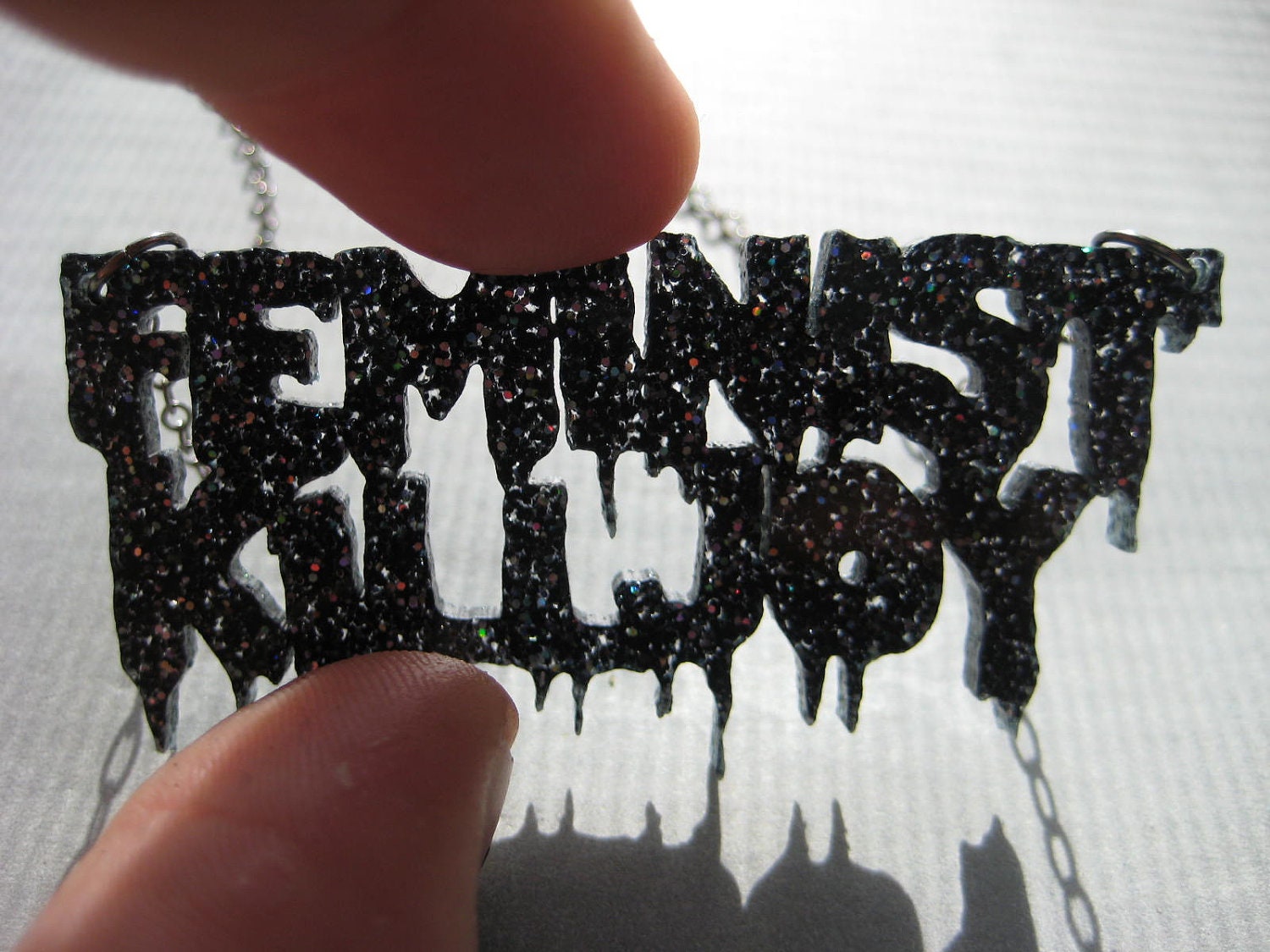 Black Holographic Glitter Feminist Killjoy