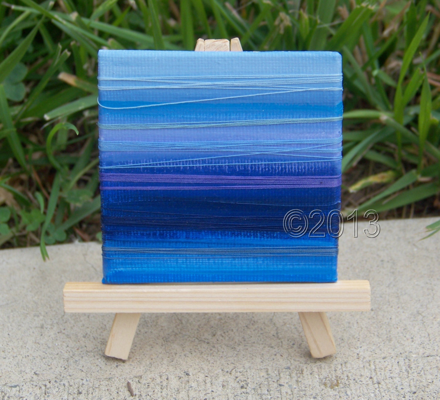 Shades of Blue, Original Mini Abstract Painting