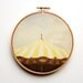 Carousel Photography Fabric Fiber Art - 5 inch hoop - Nursery Decor - Embroidery Hoop Art - Modern Design - Textile Photo on Fabric