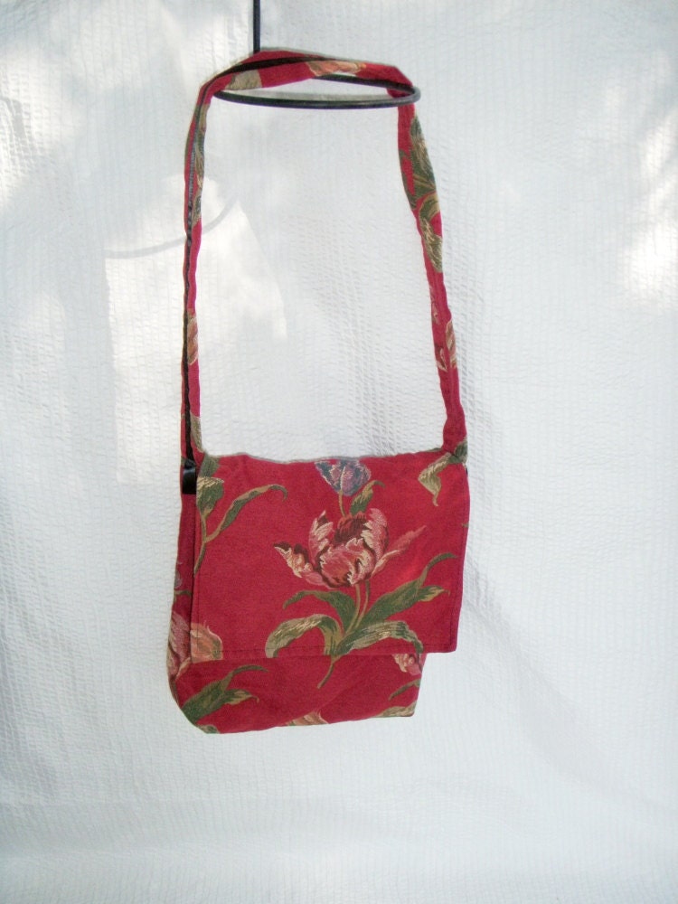Tapestry Messenger  Book  Carryall  Bag  Purse