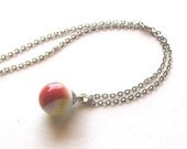 ON SALE Necklace marble vintage glass 1950s - 1960s playful