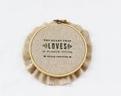 Greek Proverb Hoop Art, Modern Wall Art, Natural Home Decor, Inspirational Quote, Teacher Gift