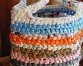 Plarn Tote Bag 07, Plarn Purse,  Recycled Plastic Shopping Bags