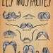 Mustache Art Print, Mustaches Poster "Les Mustaches" Moustache Styles Illustration Wall Decor, Moustache Illustration Art Print
