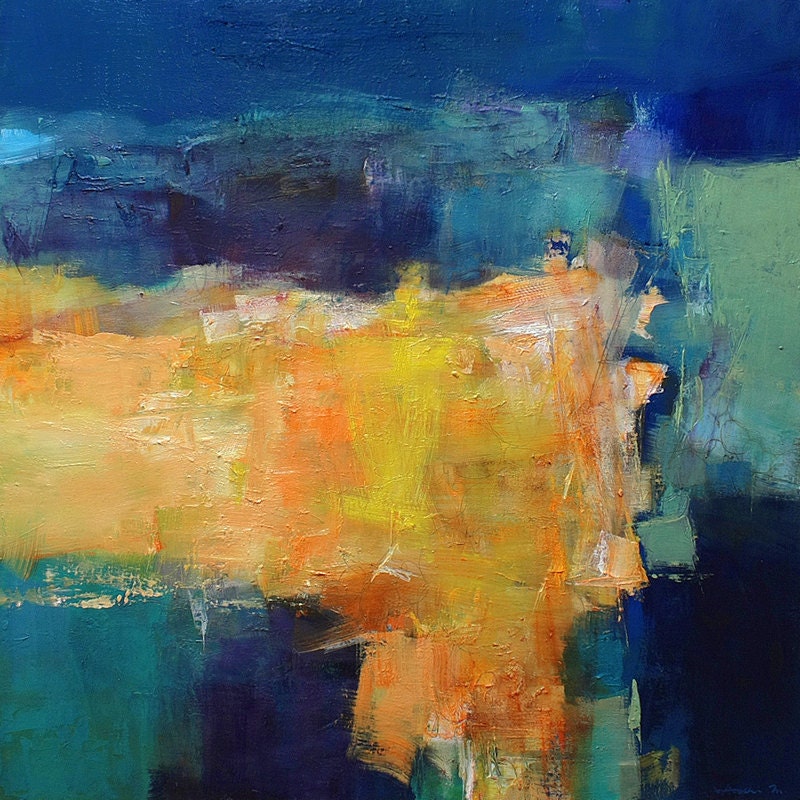 November 2012 - 5 - Original Abstract Oil Painting - 65.2 cm x 65.2 cm (app. 25.7 inch x 25.7 inch)