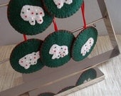 Christmas Ornament Felt Animal Crackers Frosted Mothers Cookies Holiday Tree Decoration