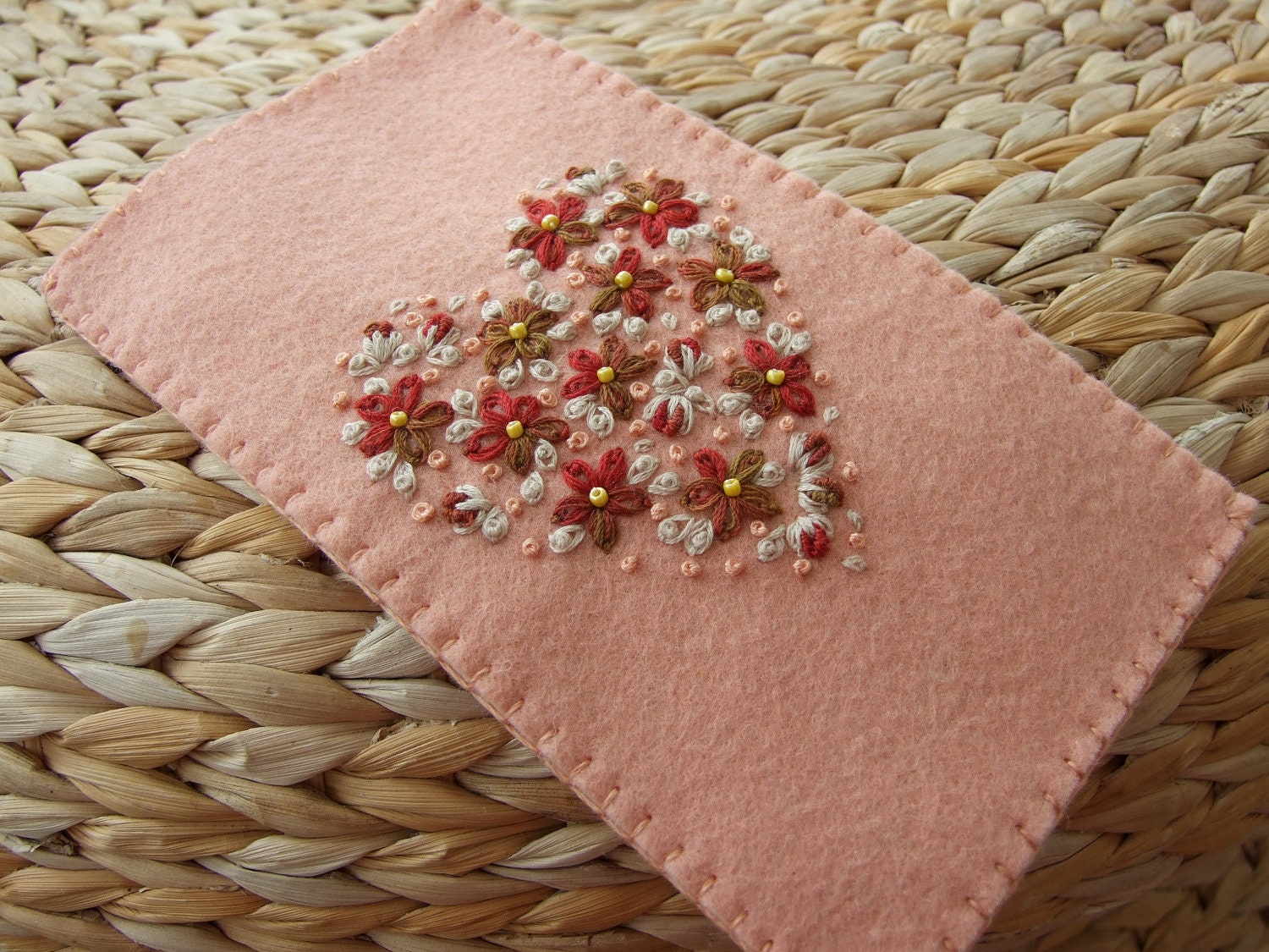 Hand Embroidered Felt Glasses Case