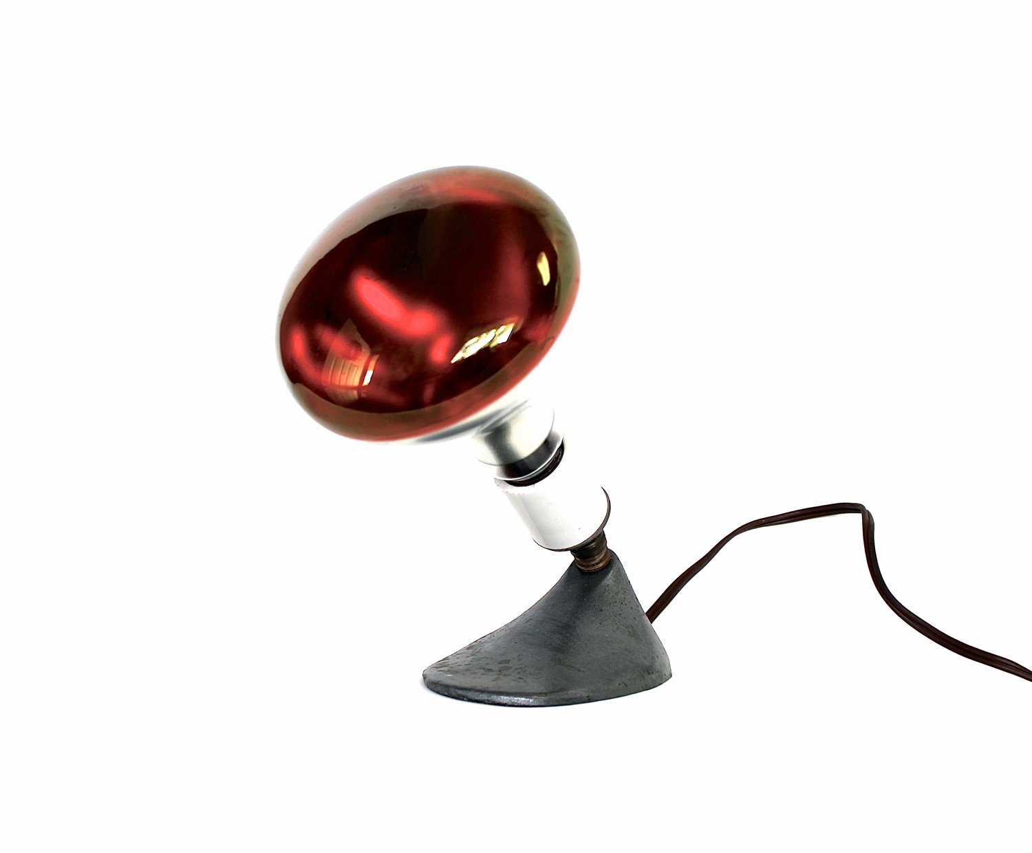 Shine a Light - Vintage Industrial Light - Red - Spotlight - Lighting - Electrical - Vintage Home Decor - Valentine's Day