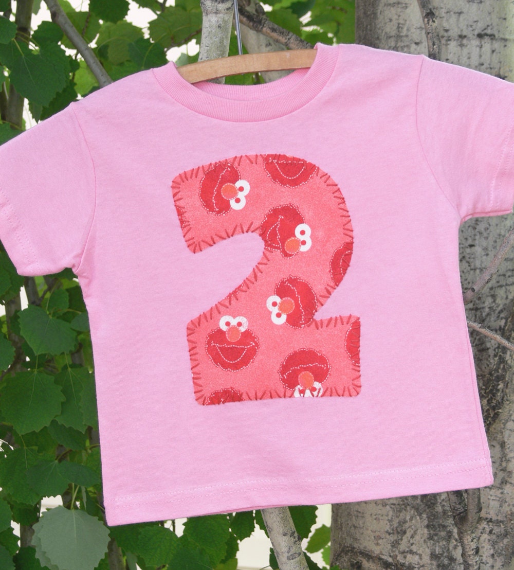 ELMO girls 2 party shirt ... 2nd birthday