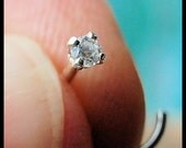 NEW ITEM - Diamond Style Nose Stud set in sterling silver - CUSTOMIZE