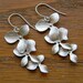 Orchid Bridesmaid Earrings - Trio of Silver Orchid Flower Earrings - Wedding Earrings - Bridesmaid Gift