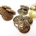 Button Mix - 16 Vintage Metal Buttons for Crafting or Collecting