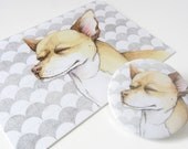 Chihuahua pocket mirror and greetings card