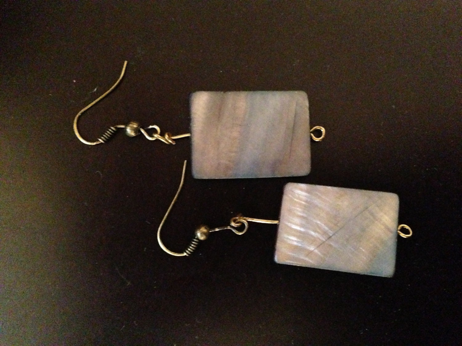 Stone Gray Earrings