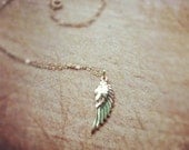 Tiny Angel Wing Necklace in Gold