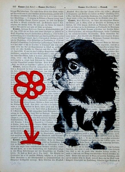 SMELLS GOOD print poster mixed media painting illustration