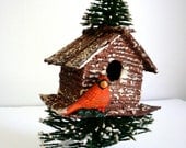 Vintage Bird House Christmas Decoration