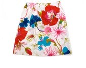 60s Hawaiian Barkcloth Mini Skirt XS Small