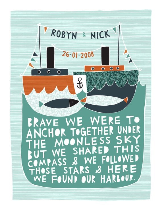 Our Harbour - Personalized/Anniversary Print (Large)