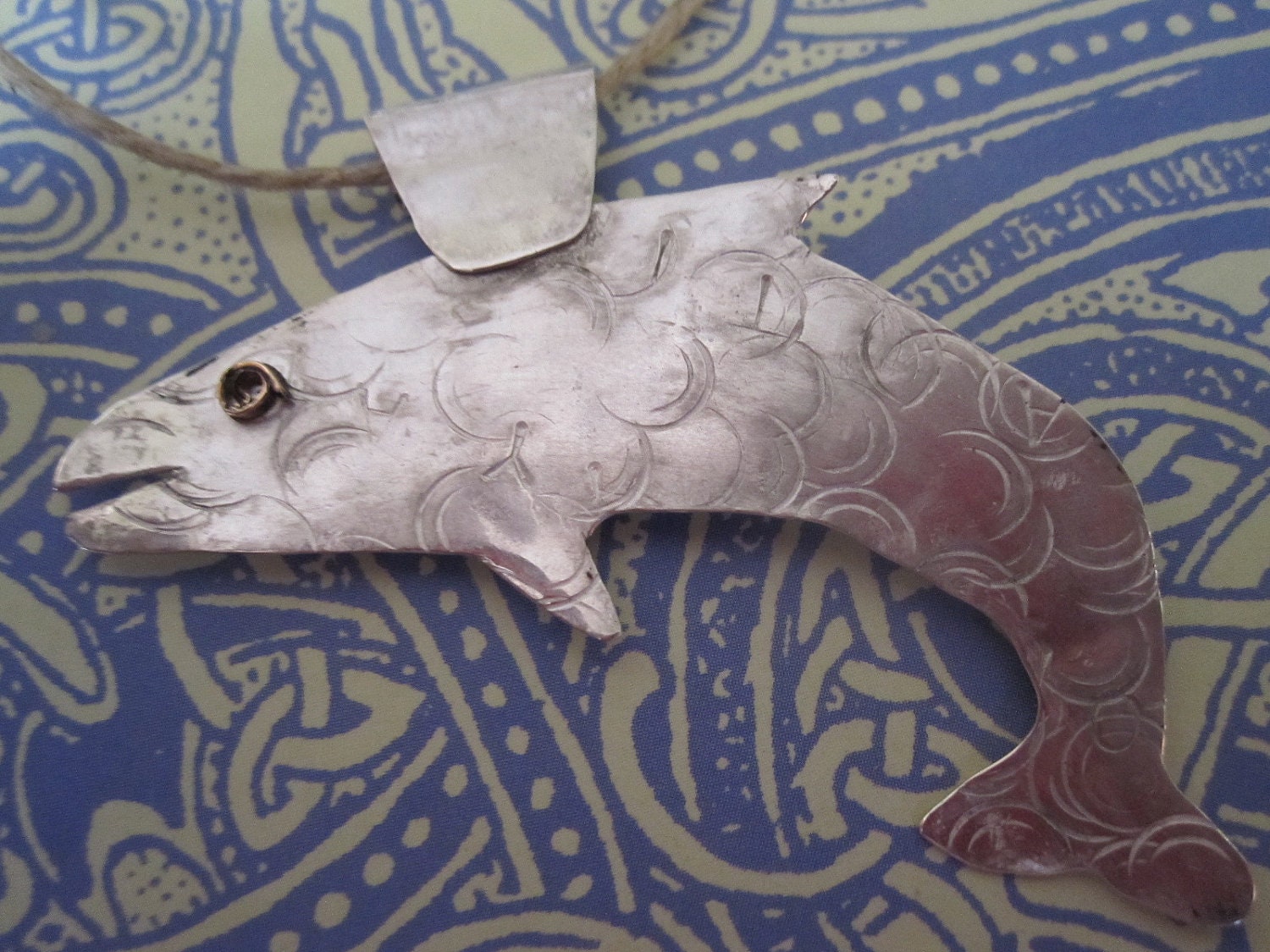 Unisex Sterling Dolphin Pendant Handmade Metal Jewelry on Etsy