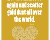 Let's Scatter Gold Dust Giclee Print