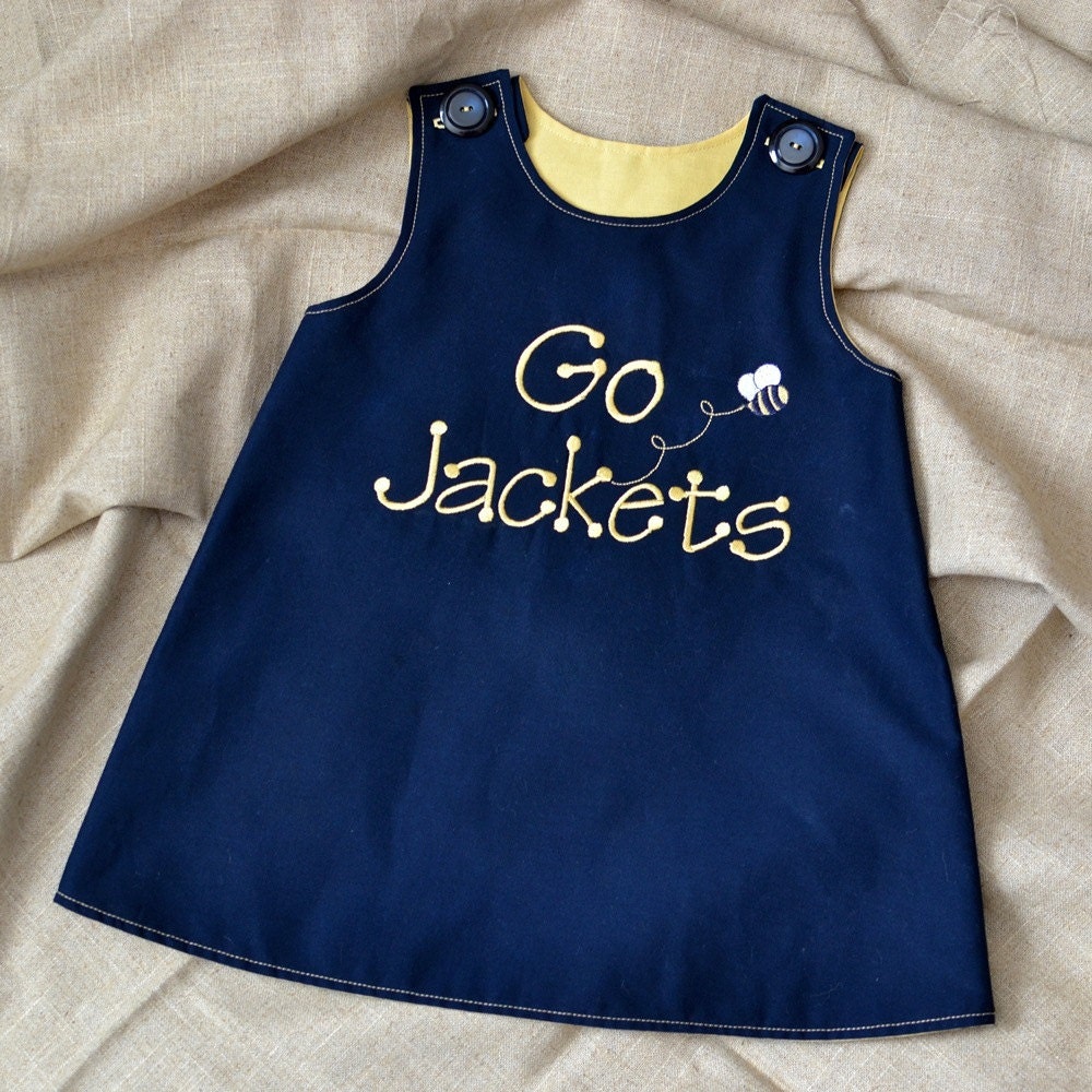 Georgia Tech Yellow Jackets A-Line Dress, Size 1
