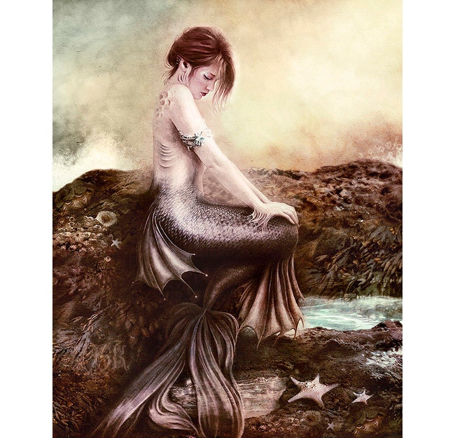 SALE Sea Faerie, Mermaid Photo Art Print 8x10 inch