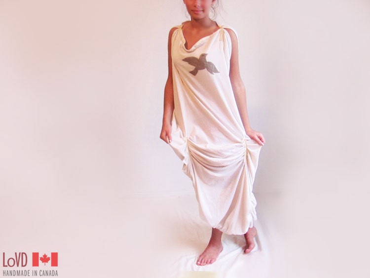 Wedding Dress Plus Size. Grecian Goddess. Fairy Wedding Dress. Bird. Bohemian Wedding Bridal Dress. Ships TODAY.