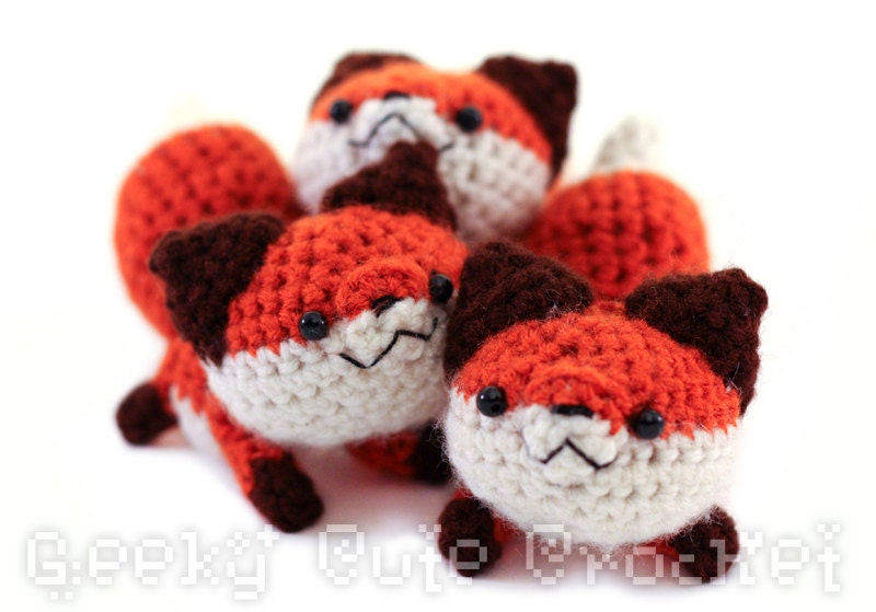 Red Fox Amigurumi - Crochet plush toy - MADE TO ORDER