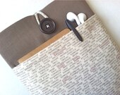 Nexus 7 Case, Custom Kindle Sleeve Nook eReader Case Padded Cover - Words