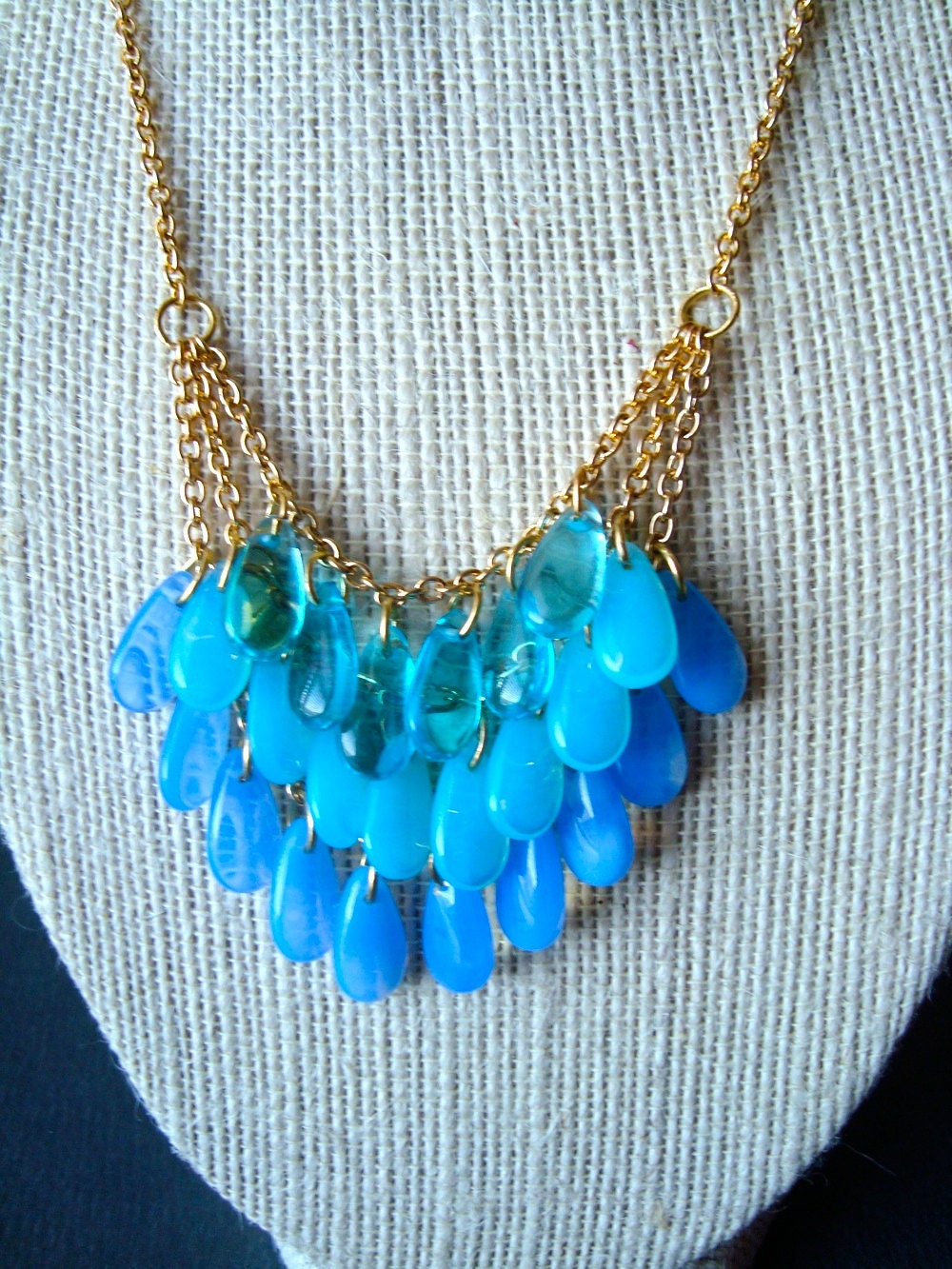 Blue Ombre Statement Necklace