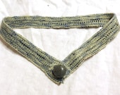 Handwoven Textile Necklace - Gray