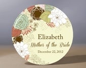 Personalized Pocket Mirror - Floral Mother of the Bride 3.5 inch Pocket Mirror with Gift Bag - Weddings - Mother of the Bride Gift