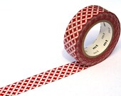 SALE MT Washi Masking Tape -  Dark Red Grid