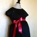 Maternity Hospital Delivery Gown in Black Sateen Fabric