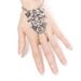 Gothic Slave Chain Bracelet - Xander - Antiqued Sterling Silver Plated X-Shape Filigree Flourish with Adjustable Clasp - By Ghostlove