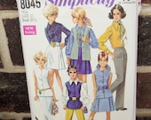 PATTERN 1968 Pantsuit Skirt Blouse Jacket Ensemble 8045 size 10