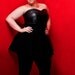 JIBRI Plus Size High Waist Peplum Pencil Pants