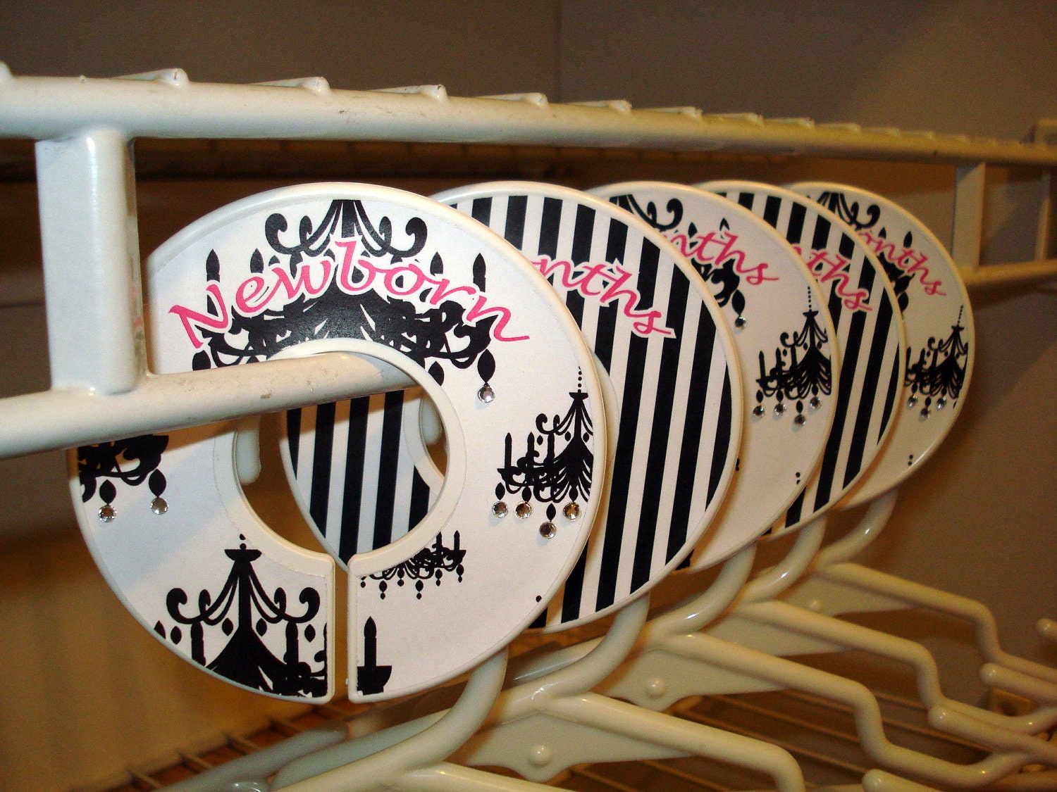 Custom Closet Dividers - CHANDELIER  with crystals