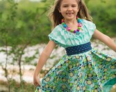 Girls Handkerchief Dress, Mermaid Dance, by SunLoveShirts