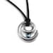 Blue Topaz Tension Set Pendant in Stainless Steel