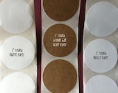 Blank Labels or Stickers - set of 24 - Natural Brown Kraft - 2 Inch Round