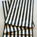 Set of 50 - Traditional Sweet Shop Black Candy Stripe Paper Bags - 5 x 7 New Style